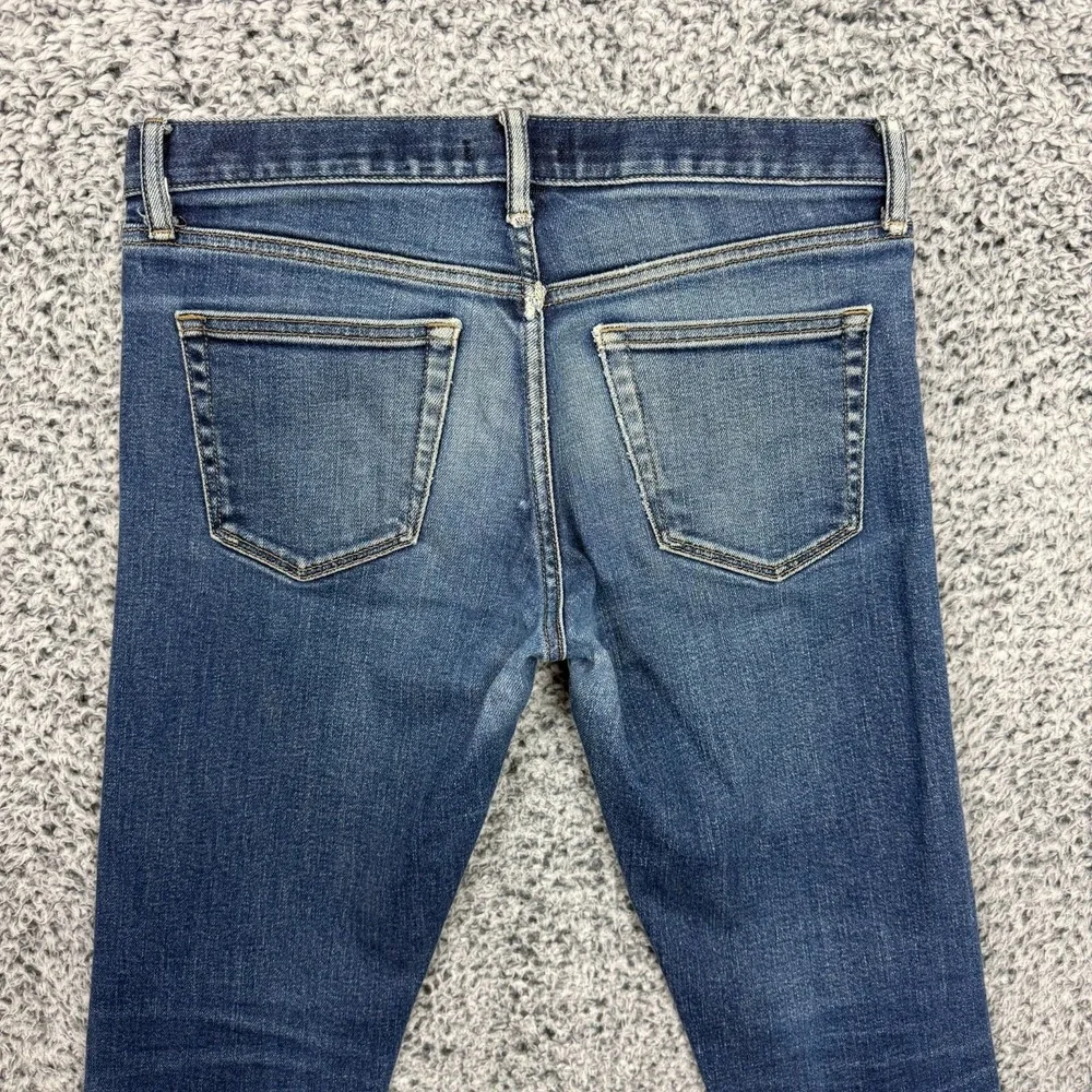 Uniqlo Selvedge Jeans Mens 31x32 Blue Dark Denim Slim Straight Faded Whiskers - Picture 13 of 15